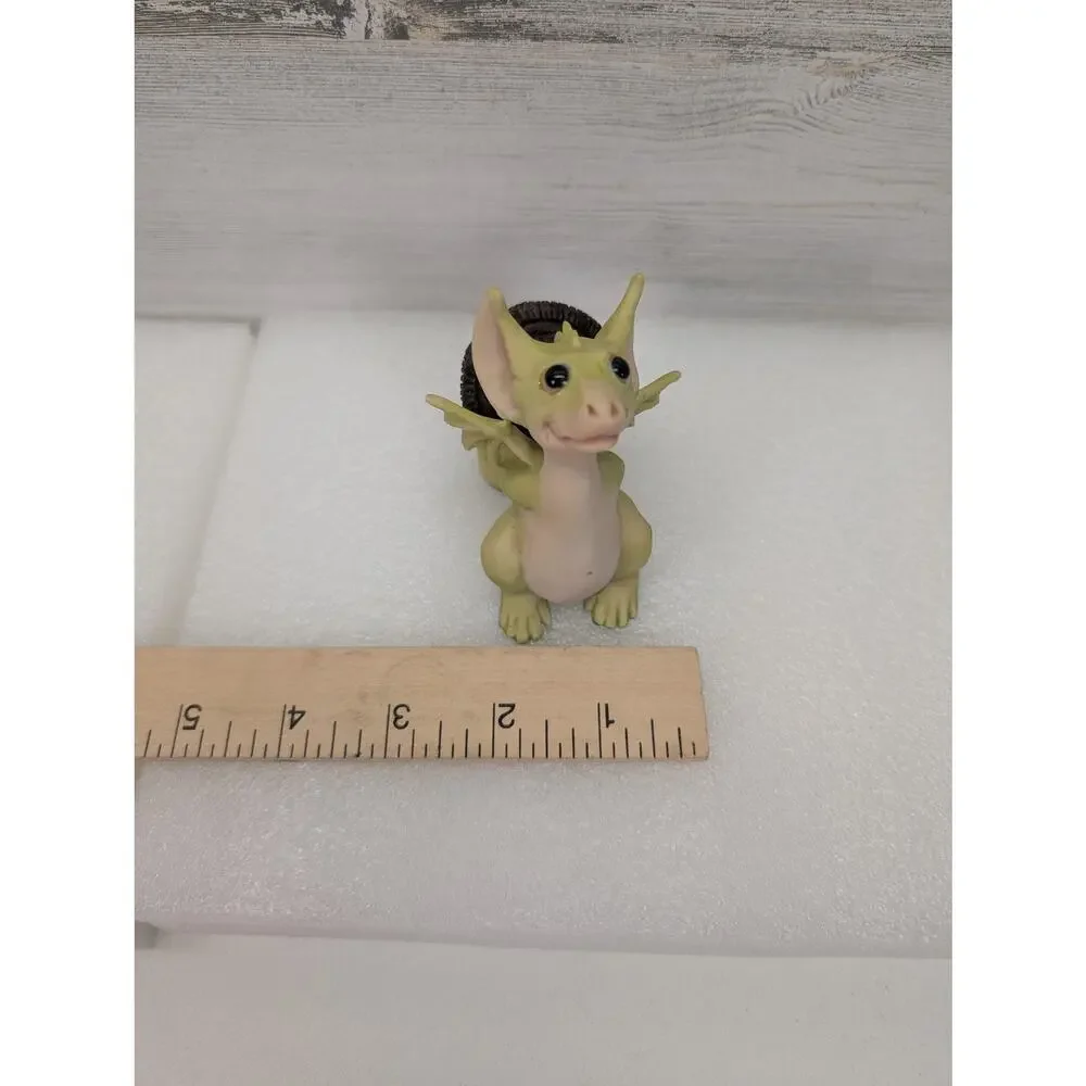 Real Musgrave Pocket Dragons Resin Figurine Cookie Treat Green Dragon Made in UK